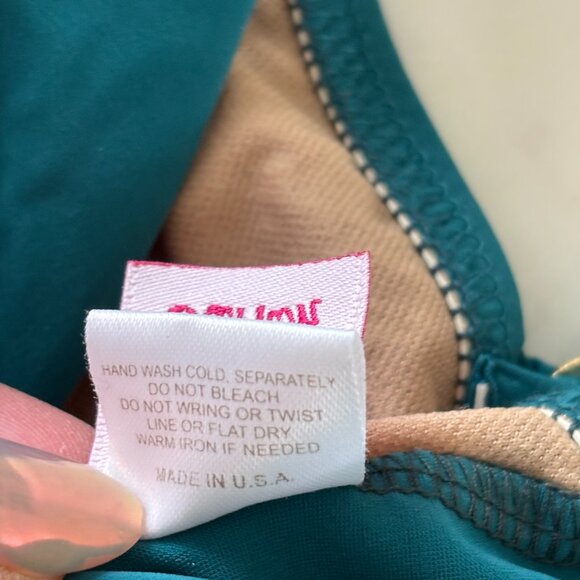 Lisa Curran Teal Blue One Piece Swimsuit - NWT - Picture 9 of 11